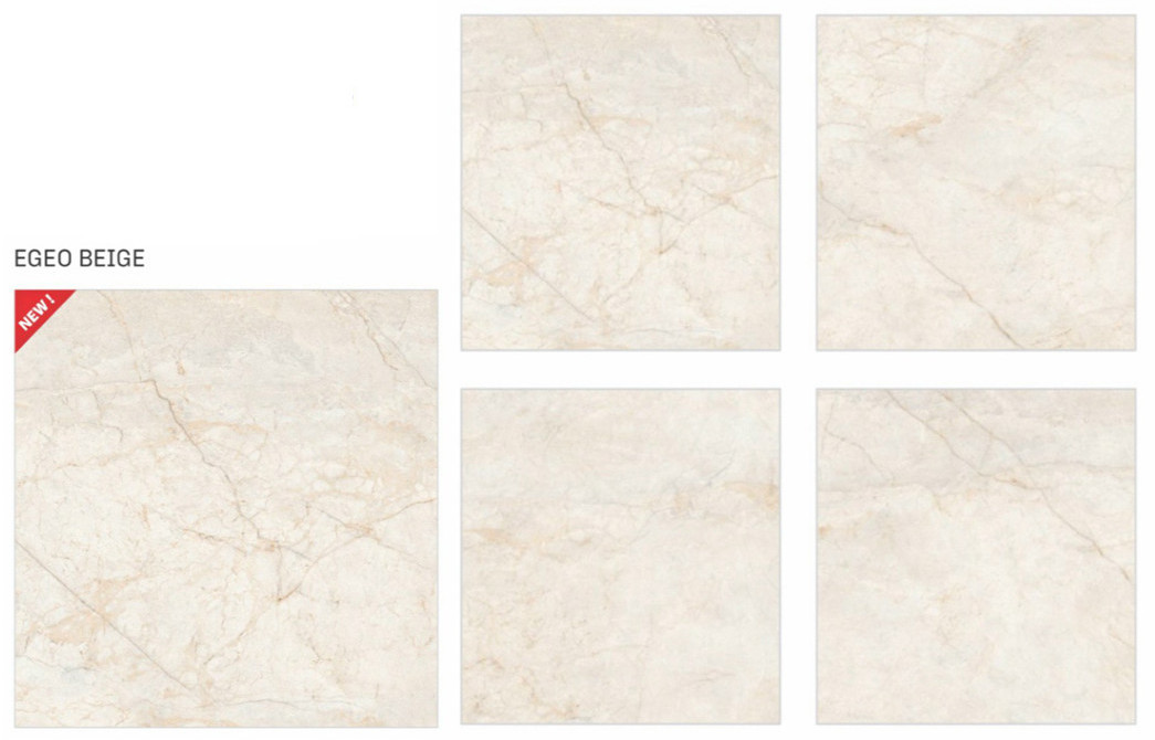 Gạch 120x120 Ấn Độ HLA120035VA vân đá màu kem men bóng