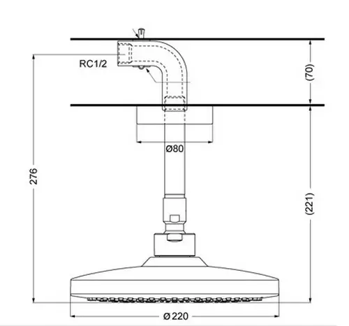 Bản vẽ bát sen tắm TOTO TBW01003B1