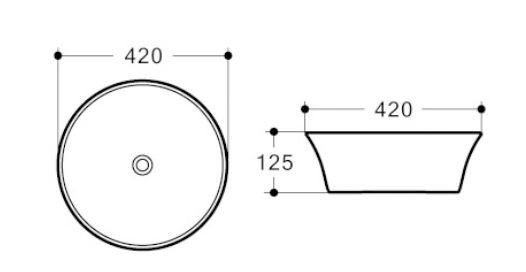 Bản vẽ kỹ thuật chậu rửa đặt bàn Elimen CS-5011